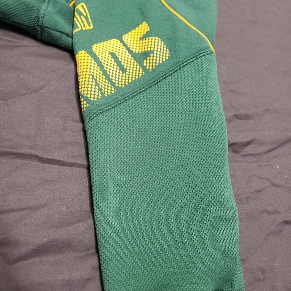 Reebok CFL Edmonton Eskimos Hoodie Football Activewear Green Yellow Accents 3T - Picture 6 of 7